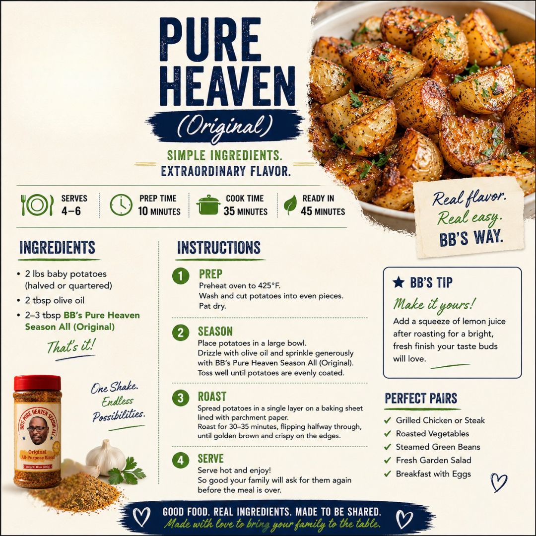 BB’s Pure Heaven All Purpose Seasoning blend