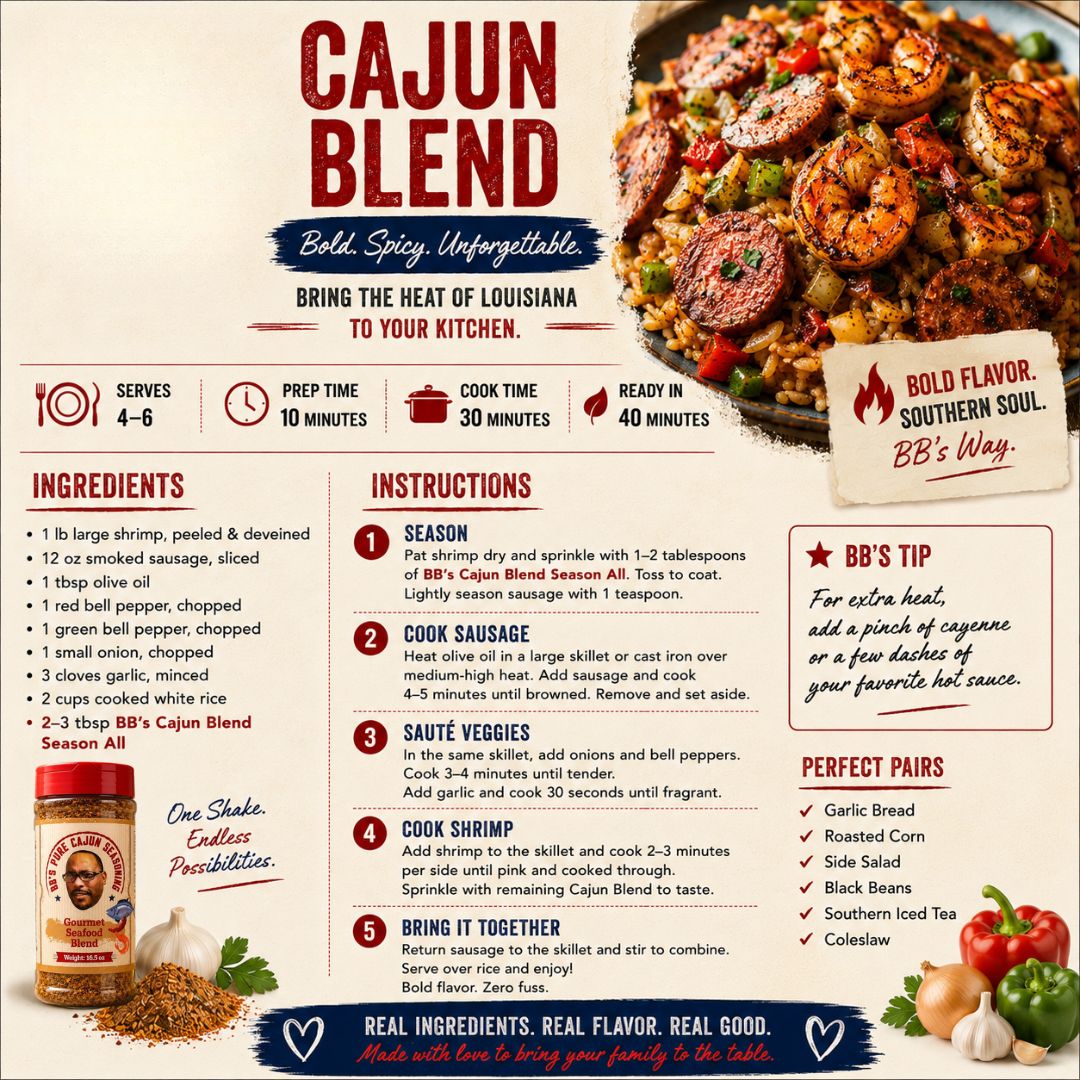 BB's Pure Cajun Seasoning Blend