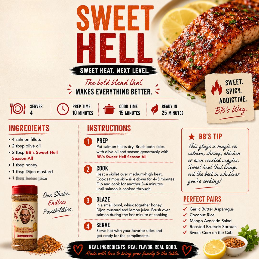 BBs Sweet Hell (Sweet N Spicy) All Purpose Seasoning Blend